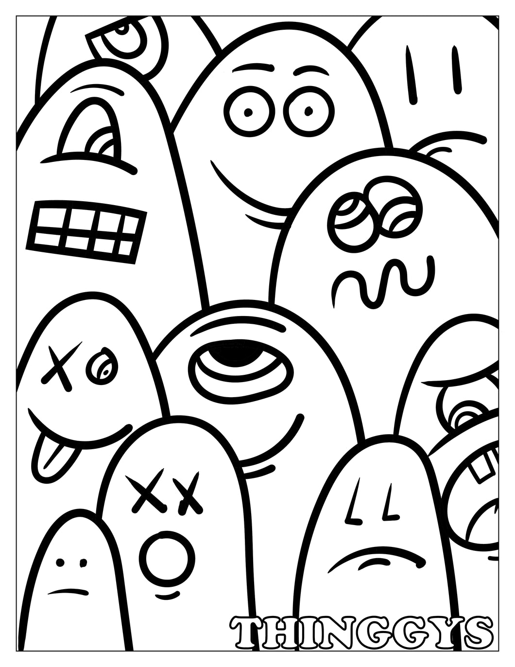 Thinggys - Free Coloring Page